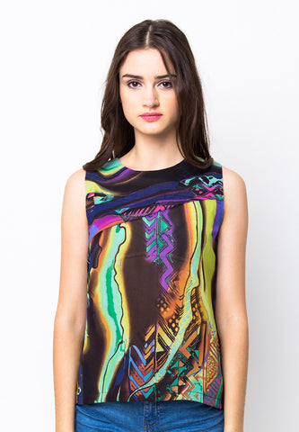 END-PB039/BLOUSE-RVINCA-MTF-GREEN-F