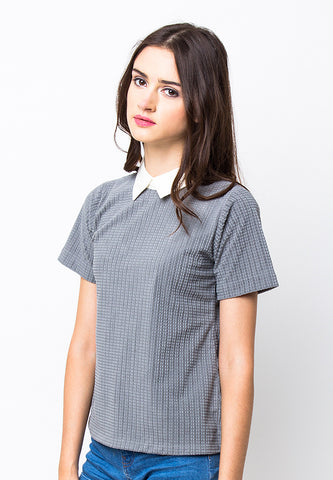 END-PC005/BLOUSE-R-GALLY-BTN-GREY-F