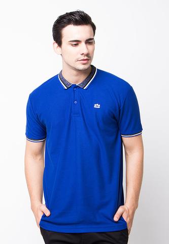 END-PE006/POLOSHIRT-E-LOGO-ST-ROYALBLUE-M