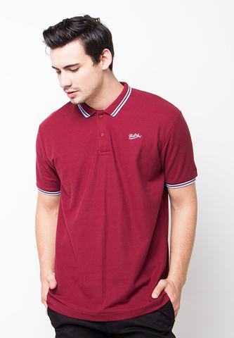 END-PE007/POLOSHIRT-E-NDRSLOGO-ST-MAROON-M