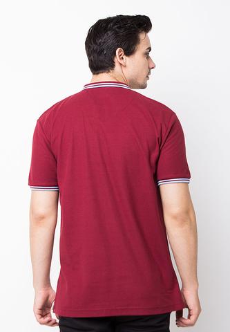END-PE007/POLOSHIRT-E-NDRSLOGO-ST-MAROON-M