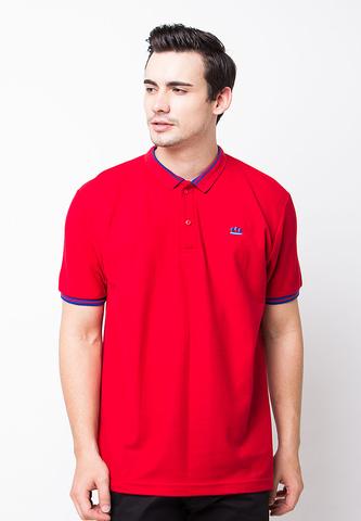 END-PE008/POLOSHIRT-E-LOGO-ST-RED-M