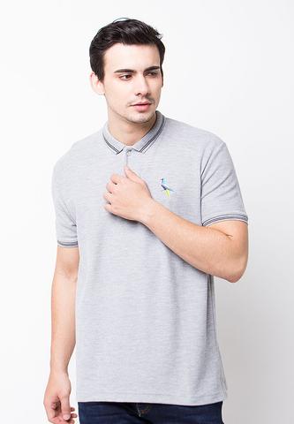 END-PE011/POLOSHIRT-E-ORIGAMIBIRD-MISTYGREY-M