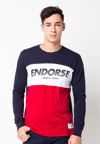 END-PF106/TSHIRT-WL-BRANDCROWN-D.BLUE-RED-M