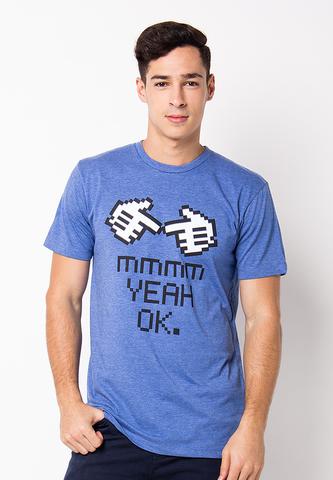 END-PF123/TSHIRT-H-YEAHOK-MISTYBLUE-M