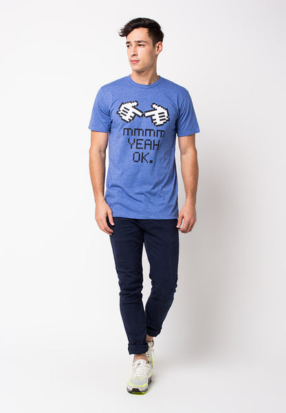 END-PF123/TSHIRT-H-YEAHOK-MISTYBLUE-M