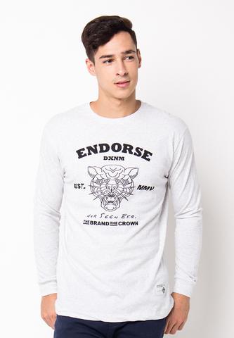 END-PG015/TSHIRT-E-LS-CREWNECK-MISTYWHITE-M