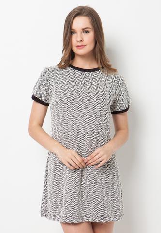 END-PL008/DRESS-R-IVANKA-MTF-BLACKWHITE-F