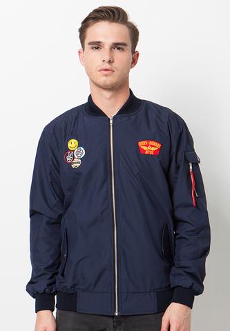 END-QA008/JACKET-I-BOMBER-BEWARE-BDR-NAVY-M