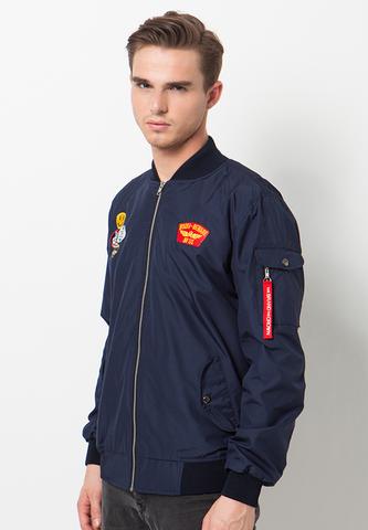 END-QA008/JACKET-I-BOMBER-BEWARE-BDR-NAVY-M