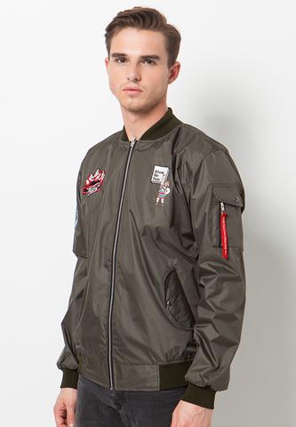 END-QA009/JACKET-I-BOMBER-SHOW-BDR-ARMY-M