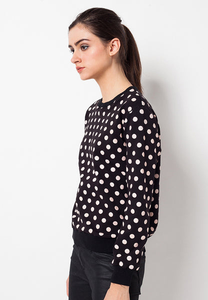 END-QC010/SWEATER-R-EMMA-POLKA-BLACK-F