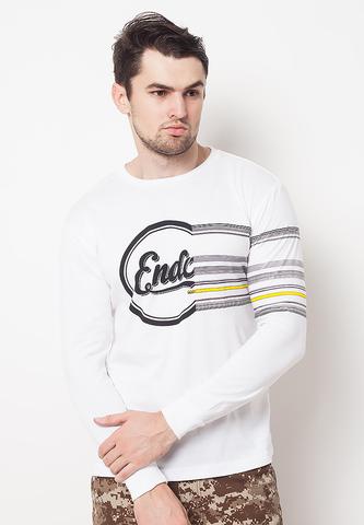 END-QF020/TSHIRT-E-LS-BAR-WHITE-M