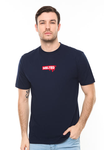 END-RD002/TSHIRT-E-MELTEDBORDIR-NAVY