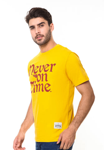 END-RE006/TSHIRT-SYN-NEVERONTIME-YELLOW-M