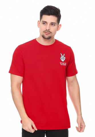 END-RF032/TSHIRT SYN WORDS RED M