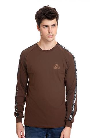 END-RK021/TSHIRT LS H LIFE IS SHORT BROWN M