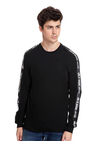 END-RK022/TSHIRT H LS LIFE IS SHORT BLACK M