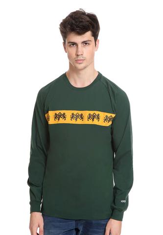 END-RK026/TSHIRT H LS LION SIGN GREEN M