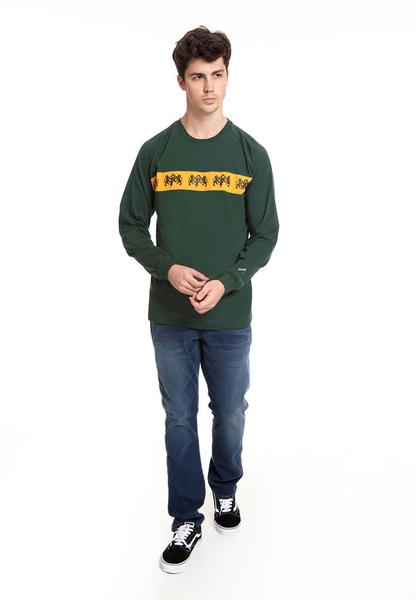 END-RK026/TSHIRT H LS LION SIGN GREEN M