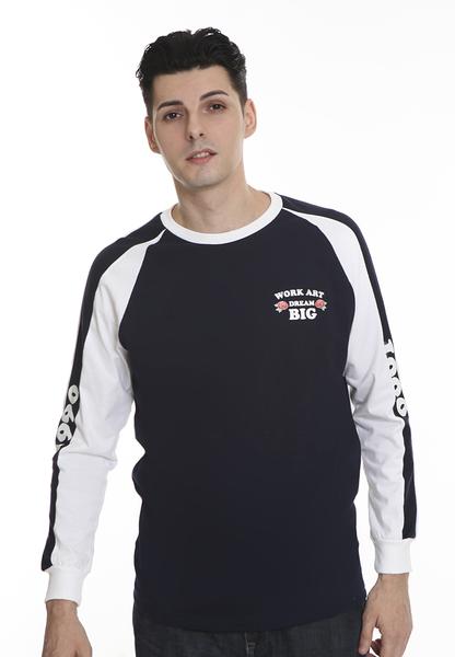 END-RL007/TSHIRT E LS WORK ART DREAM BIG NAVY M