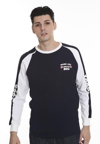 END-RL007/TSHIRT E LS WORK ART DREAM BIG NAVY M