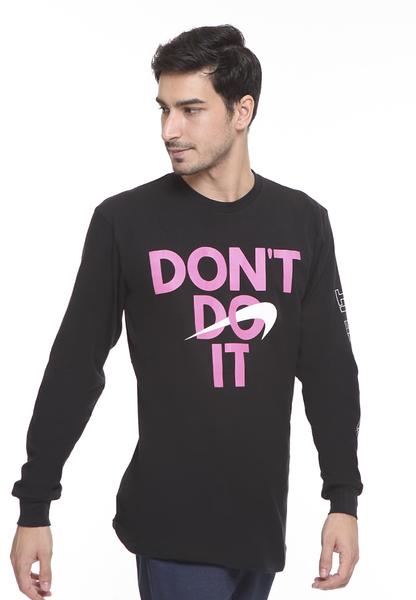 END-SD010/TSHIRT H LS JUST LEAVE IT BLACK M