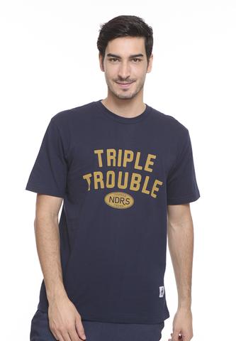 END-SE008 / ENDORSE TSHIRT E TRIPLE TROUBLE NAVY BLUE M