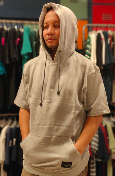 BADFOXIND BAD-TD002 HOODIE SHORT GREY IM