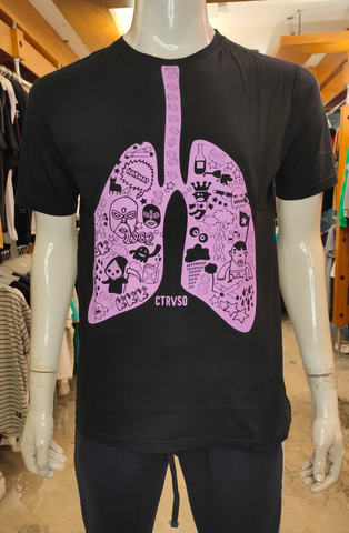 CONTROVERSO CTV SD010  TSHIRT CNO APRTS 110 LUNGS PURPLE BLACK